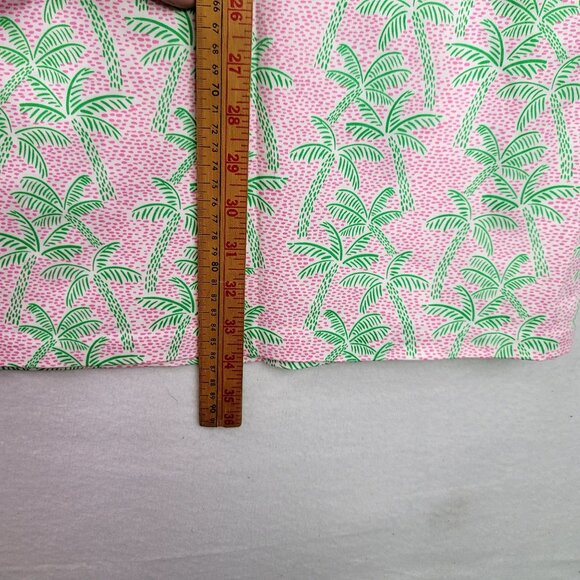 C & C California Womens Sleeveless Pink Green Palm Tree Print Shift Dress Size 4 - Picture 8 of 8